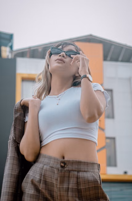 Cropped Bege Estampado